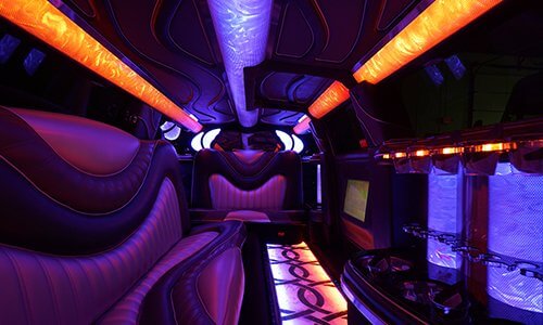 Flint party bus rental with surround sound system