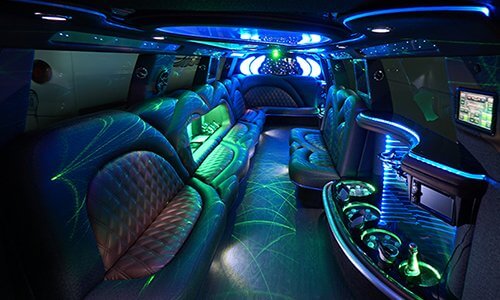 interior of a party bus